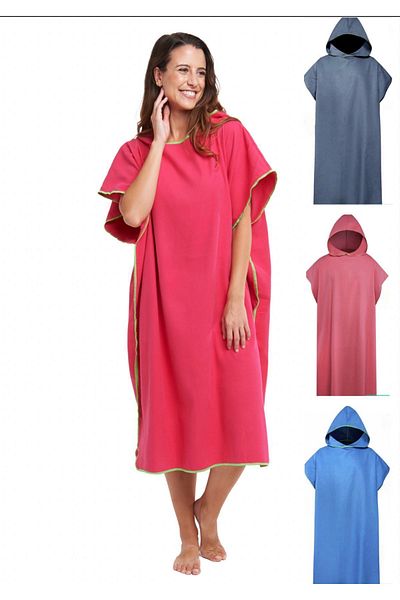 Nida Microfiber Unisex Beach Towel Surf Poncho Peshtemal Dressing Booth