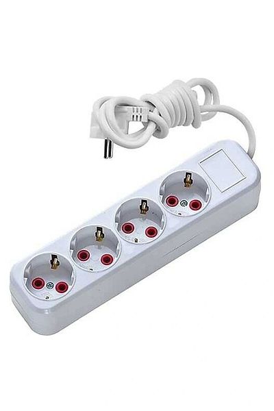 Asel 4-Piece 3 Meter Grounded Switched Socket Ast A403