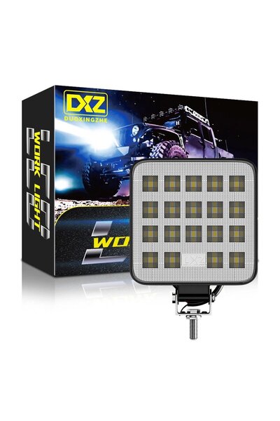 Teknotik 19 LED Kare Off Road Araba Tekne Çalışma Lambası Spot Lambası 6500K ...