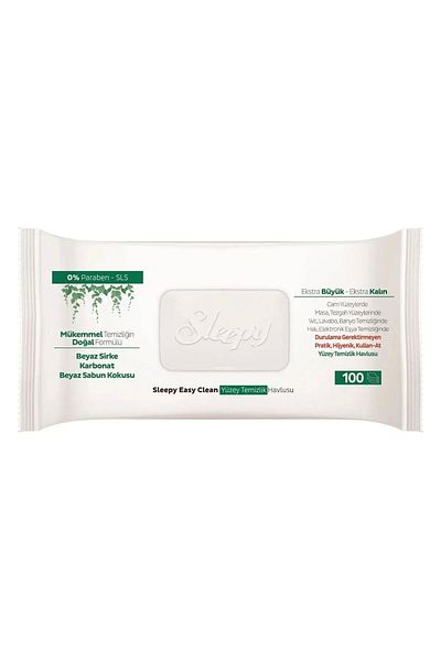 Sleepy Easy Clean Paraben-Free Surface Cleaning Towel White Soap Scent 100 Sheets