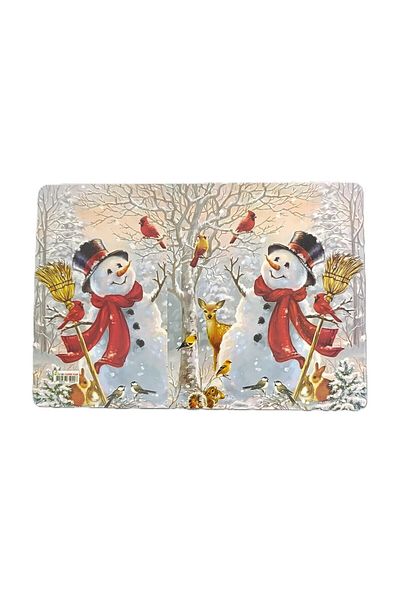 şahane parti Snowman with Broom 30 Pieces Karne Case