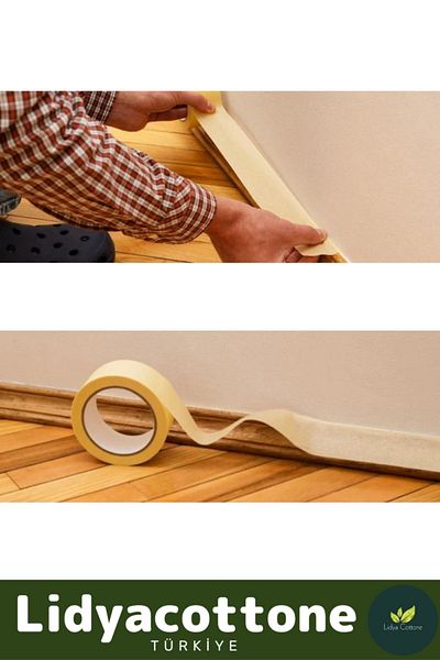 Lidyacottone Paint White Paint Tape Heat Resistant Crepe Paper Easy to Remove Paper 25Mt