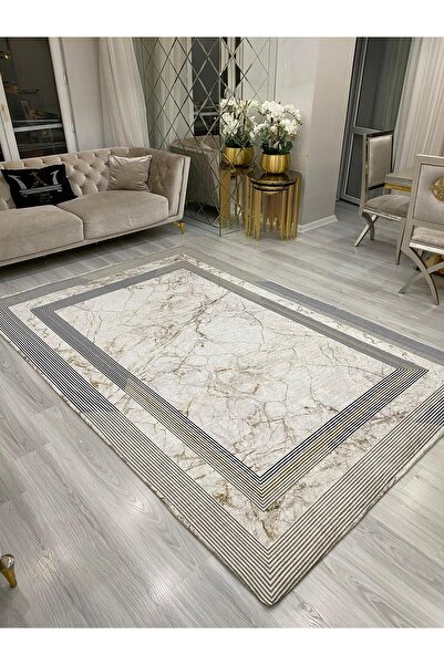 LİMAY Carpet Cover - Sponge Free - Elastic - Washable - Decorative - Velvet Fabric