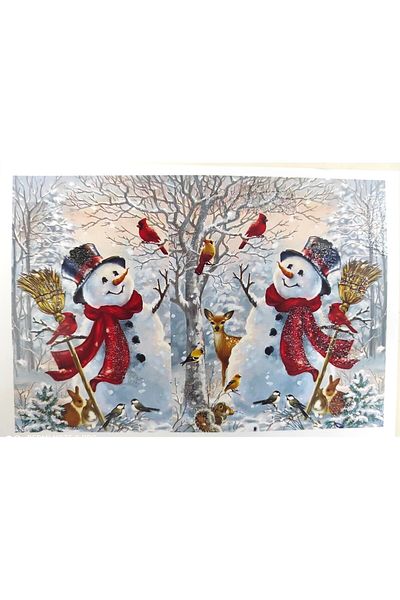 şahane parti Snowman with Broom 20 Pieces Karne Case