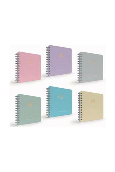 Gıpta 16x16cm 100 Sheets Lined Micro Notes Spiral Hard Cover Notepad