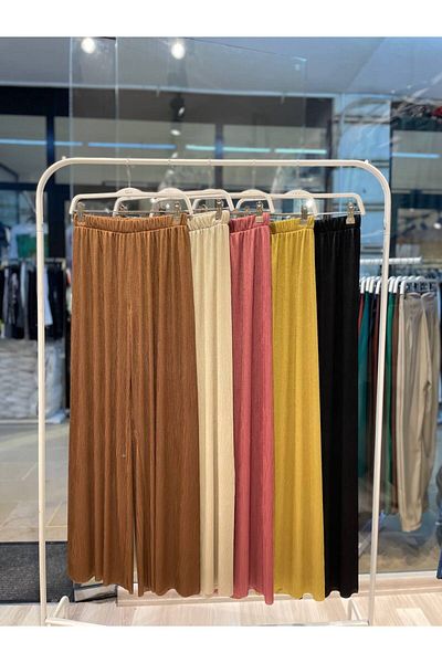 Sachistanbul Pleated Trousers with Elastic Waist