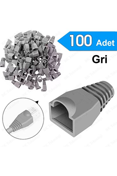 Derwell Gri Ca5/Cat6 RJ45 Bot Koruma Kılıfı Cat6 Koruma Cover Ağ Kablosu Kauc...