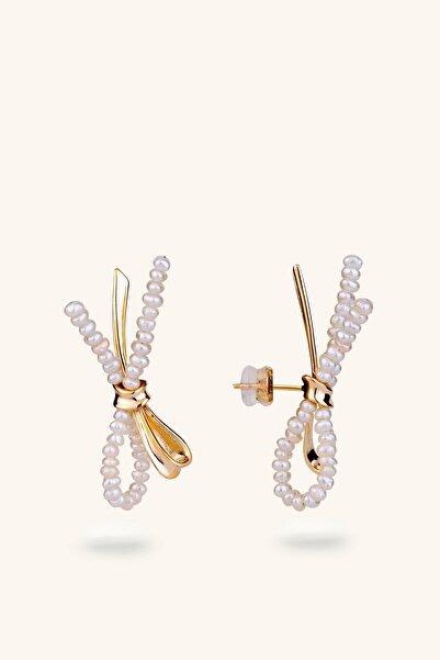 Marie Claire Kurdele Figürlü İnci Küpe