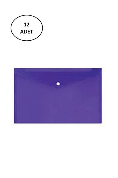 Rubenis Snap File A4 Transparent Frosted Pastel Colored Purple 12 Pieces