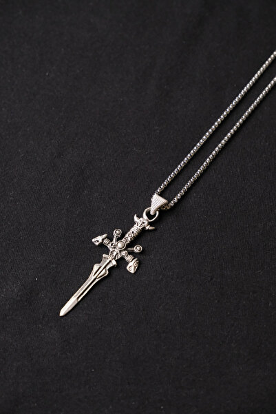 cheetah quality Kılıç Paslanmaz Çelik Zincir Erkek Kolye