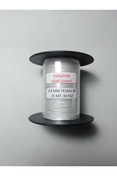 Eskişehir hobi sanat Κορδόνι Τσόκερ 0,8 Χιλιοστά 25 Μέτρα Λευκό Χρώμα
