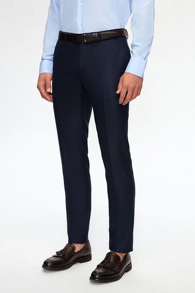 Twn Παντελόνι Dobby Navy Blue Fabric