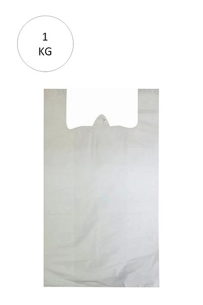 Royaleks 1 kg 235 Pieces White Athlete Bag - Mini Size 20x34 cm