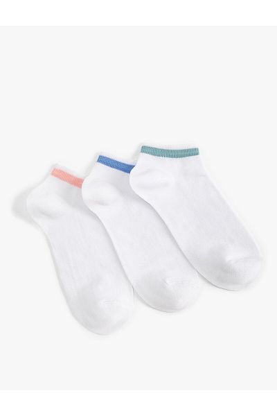 Koton Set de 3 ciorapi papuci cu detaliu dungi