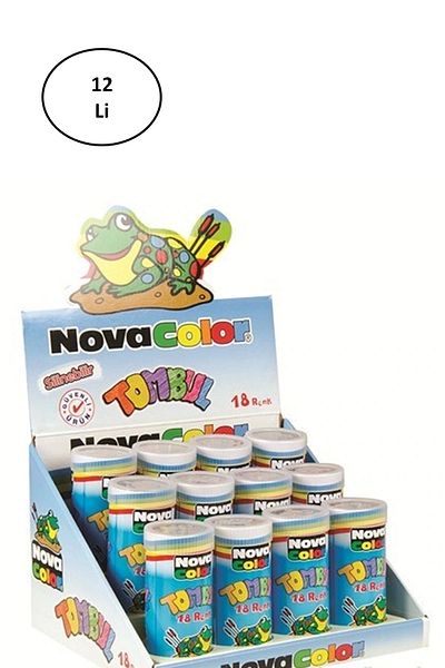 Nova Color Chubby Candle Pastel Paint 18 Pieces of 12