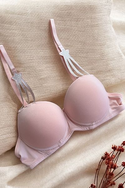 BLİSS WEAR FASHION Set de chiloți sutien cu susținere cu stras pentru femei