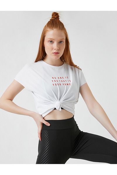 Koton Γυναικείο Λευκό T-Shirt 2YAK12796NK.