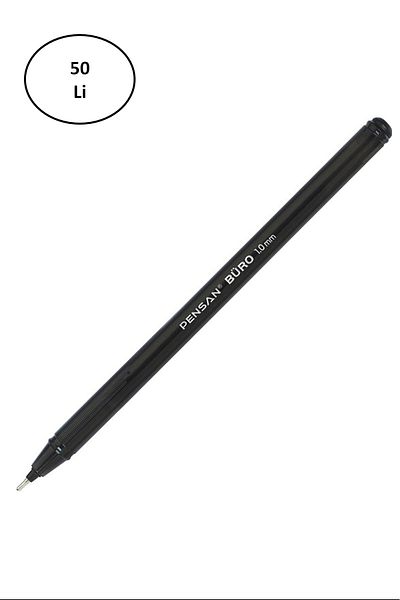 Pensan Ballpoint Pen 2270 Office Type 1 Mm Black 50 Pieces
