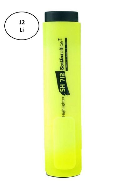 Scrikss Highlighter (CHARM PEN) Cut Tip Yellow (PACK OF 12)