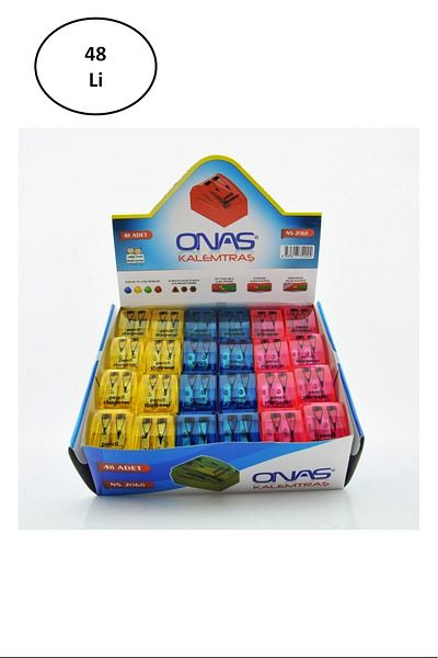 Onas Pencil Sharpener Ns 2068 - Double Lid, Set of 48