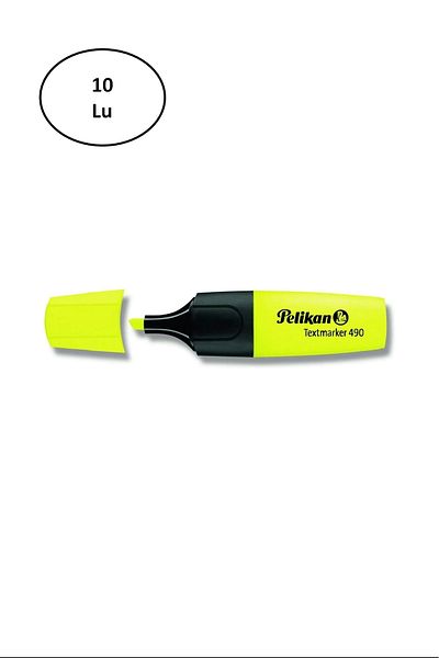 velvedi Pelikan 490 Highlighter Marking Pen Yellow 10 Pieces