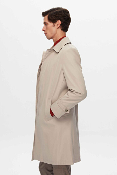 D'S Damat Ds Damat Regular Fit Taş Düz Pardösü/Trenckot