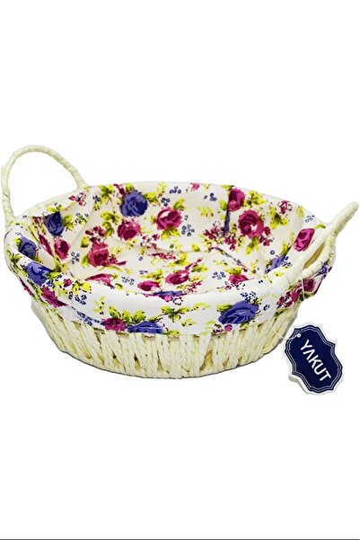 Royaleks Group Wicker Royaleks-8820 - سلة خبز مستديرة ملونة وقماشية