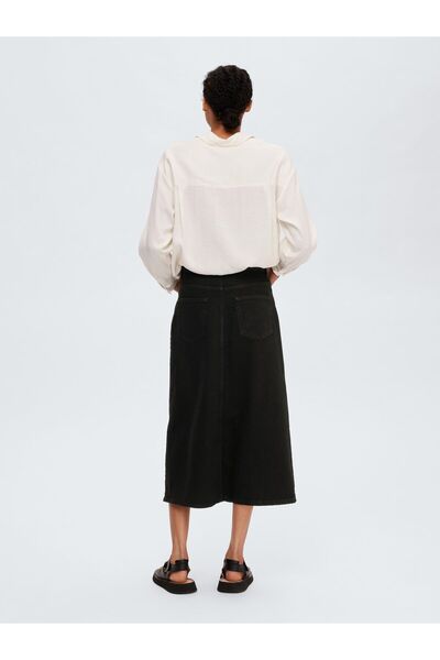 Selected Femme Midirock Schwarzer Jeans