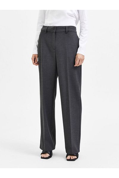 Selected Femme Hose mit weitem Bein Gewebte
