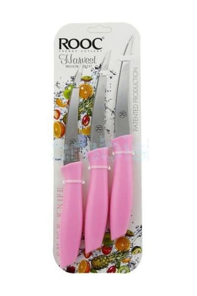 Easy Tedarik Laser Cut Fruit Vegetable Knife Knife Set 3 Pieces Royaleks-Mr-003