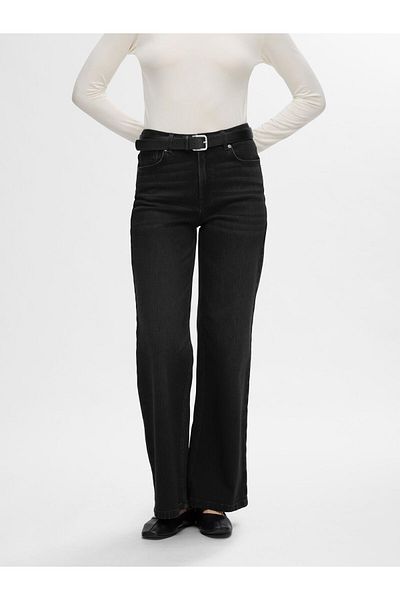 Selected Femme Wide Fit Jeans Schwarze