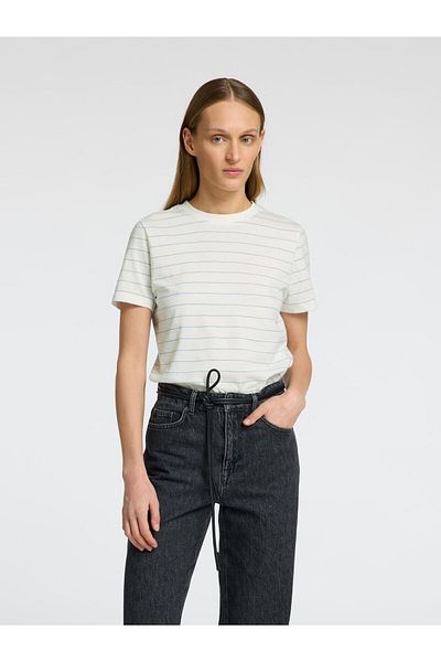 Selected Femme T-Shirt Gestreiftes Baumwoll