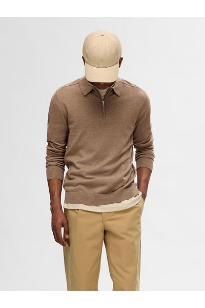 Selected Homme Langarm-Poloshirt Strick