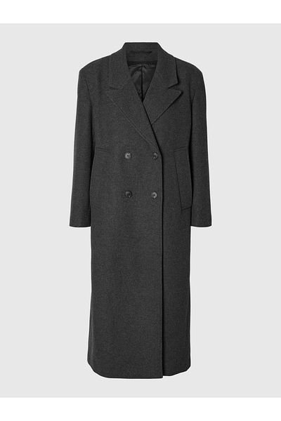 Selected Femme Langer Mantel Zweireihiger
