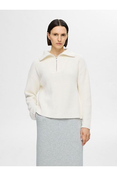 Selected Femme Pullover mit halbem Reißverschluss