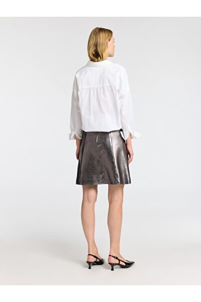 Selected Femme Lederminirock Metallic