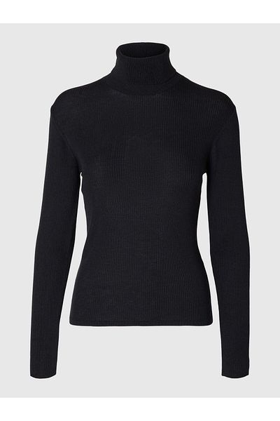 Selected Femme Rollkragenpullover Rippstrick