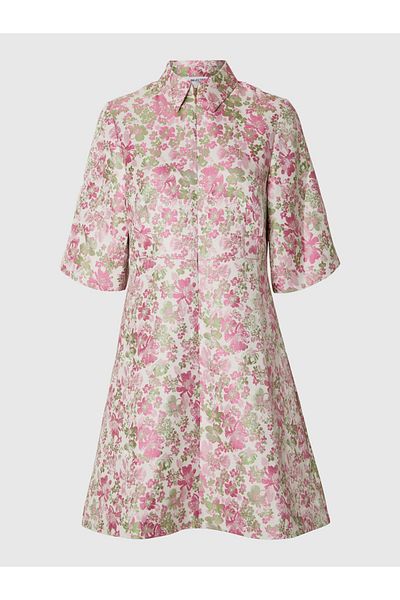 Selected Femme Minikleid Geblümtes Jacquard