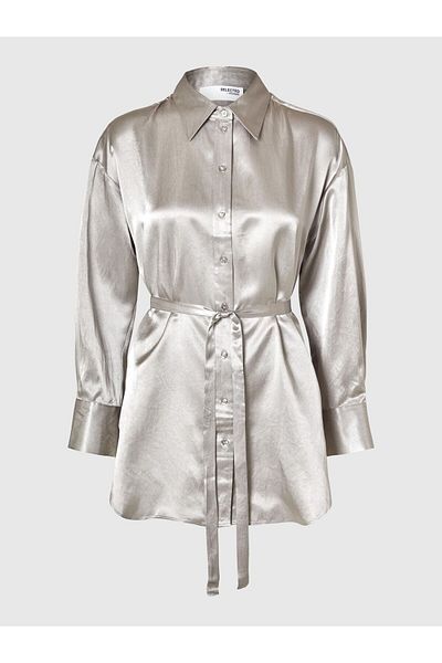 Selected Femme Satinbluse Langarm