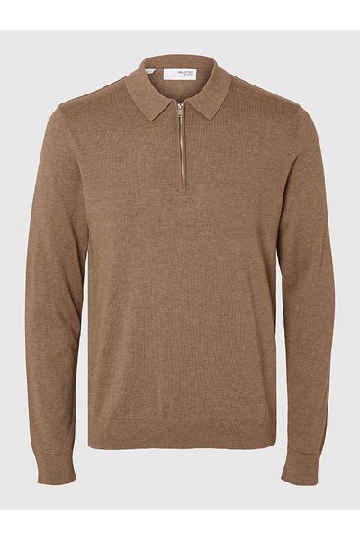 Selected Homme Langarm-Poloshirt Strick