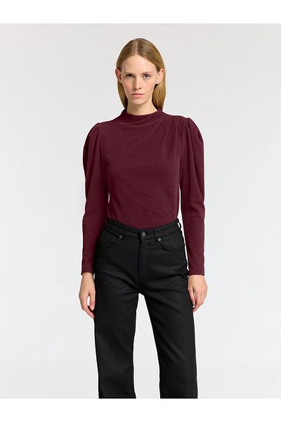 Selected Femme Oberteil mit langen Ärmeln Drapiertes