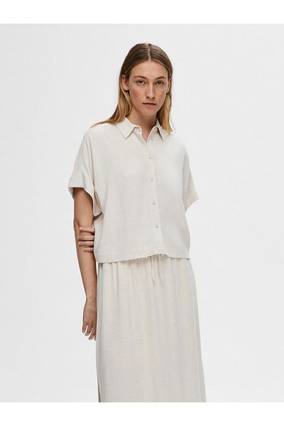 Selected Femme Kurzarmhemd Cropped