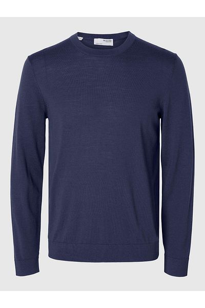 Selected Homme Pullover mit Rundhalsausschnitt 100% Merinowoll