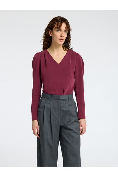 Selected Femme Top mit V-Ausschnitt Drapiertes