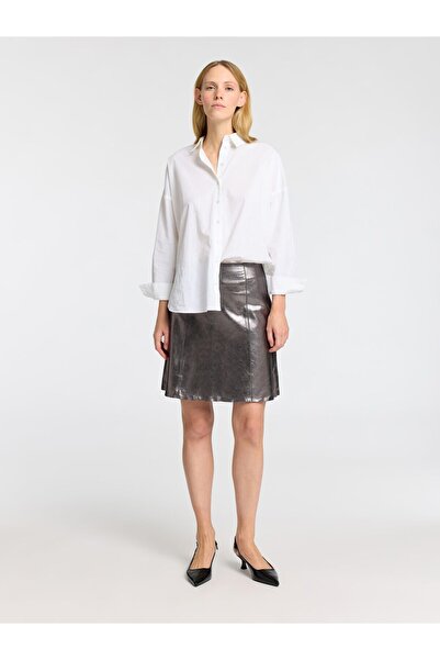 Selected Femme Lederminirock Metallic