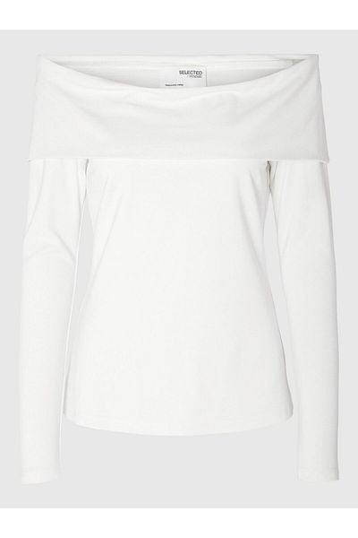 Selected Femme Off Shoulder Top Langärmeliges