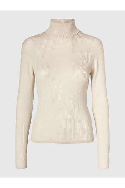 Selected Femme Rollkragenpullover Rippstrick