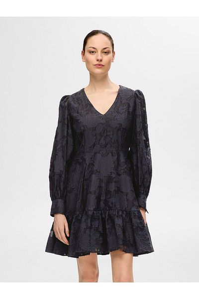 Selected Femme Minikleid Geblümtes Langarm