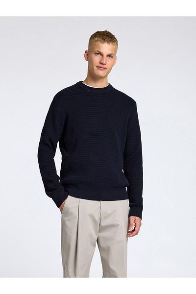Selected Homme Pullover mit Rundhalsausschnitt Texturierter