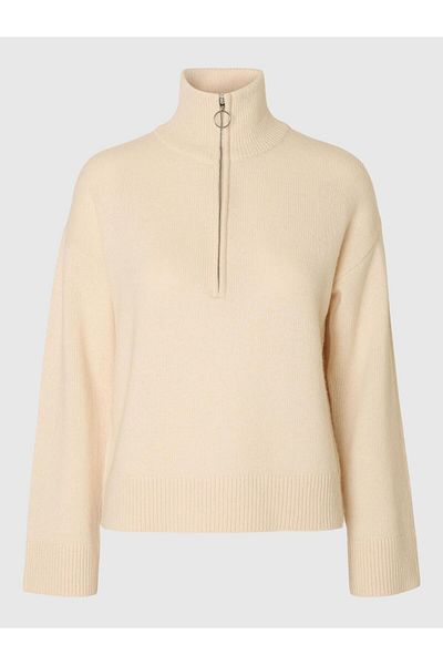 Selected Femme Half-zip Pullover Wollgemisch